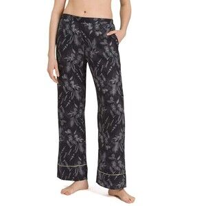 Hanro Lilova Women’s Woven wide Leg Floral Pants size S NWT Pull On Boho Coastal